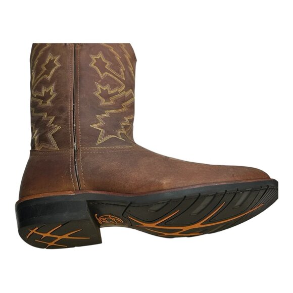 Durango Men’s Brown Western Cowboy Boots Size 11 EE Leather Round Toe - Picture 10 of 14